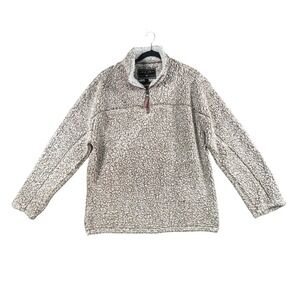 True Grit Sherpa Fleece Quarter Zip Pullover Men's L Cozy Outdoors Gorpcore